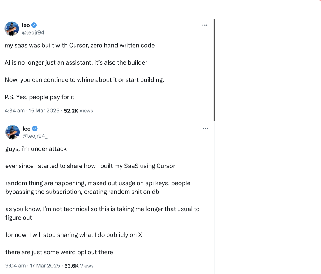 Leo's posts about Vibe Coding